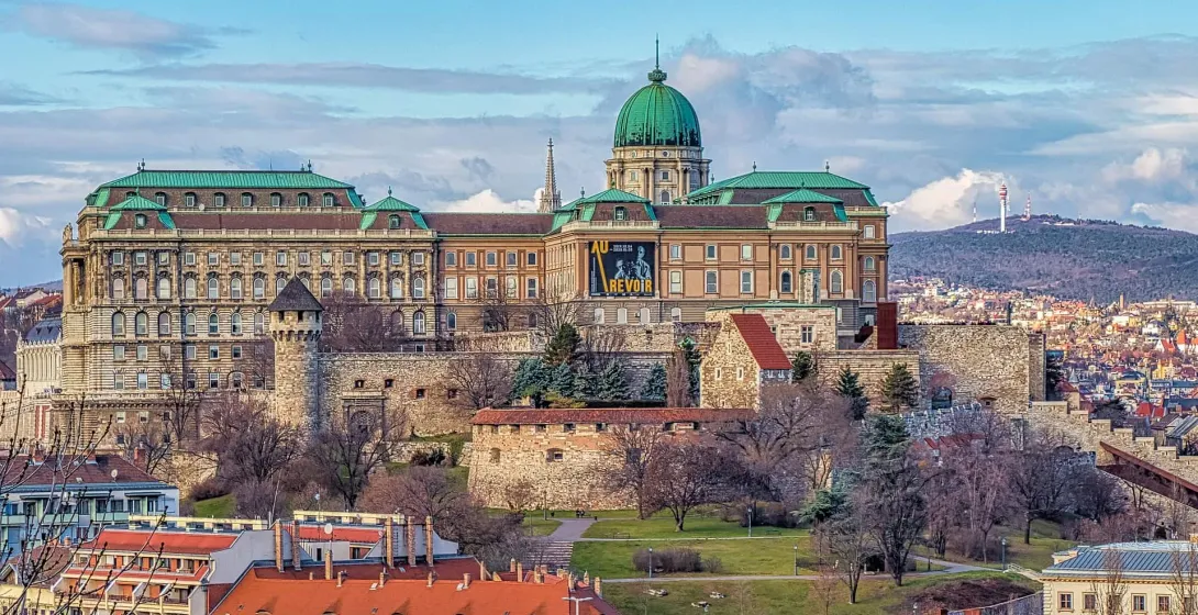Buda Castle in Budapest, Hungary, a stunning historical landmark.