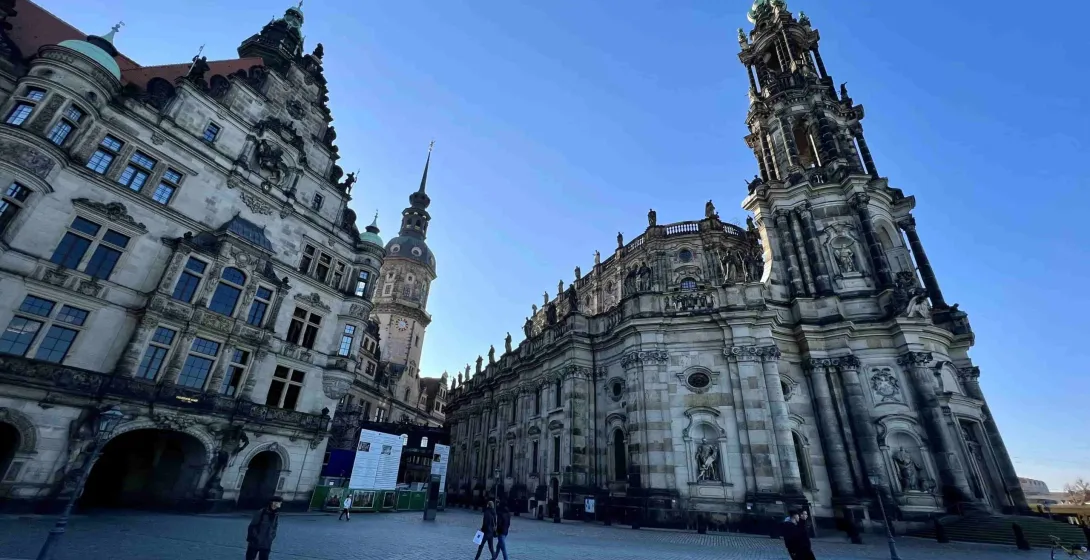 Explore the Frauenkirche and Royal Palace in Dresden, Germany.