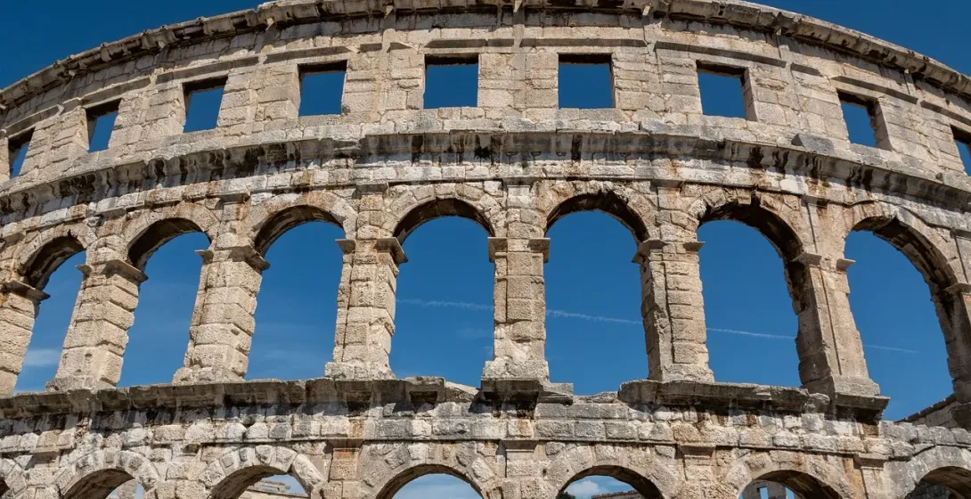 The majestic Pula Arena in Croatia, a stunning example of Roman architecture.