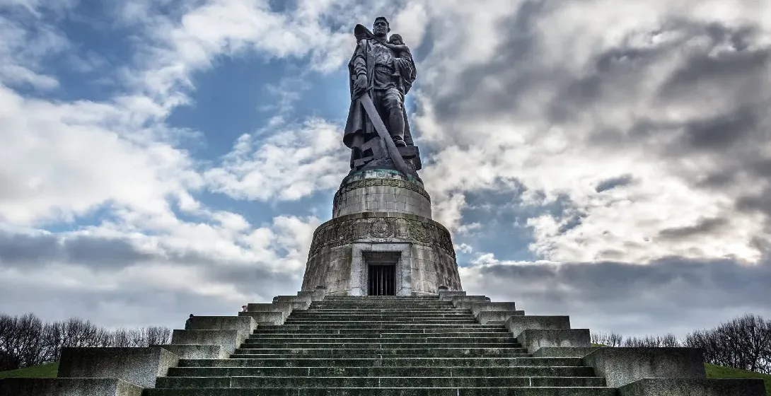 The imposing Soviet War Memorial in Berlin's Tiergarten.