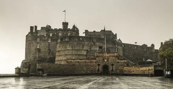 Edinburgh Castle, a historic landmark in Scotland.