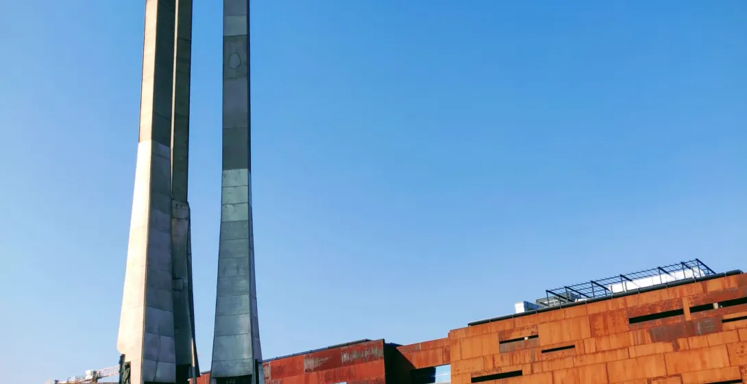 Monument to the Fallen Shipyard Workers in Gdańsk, Poland.