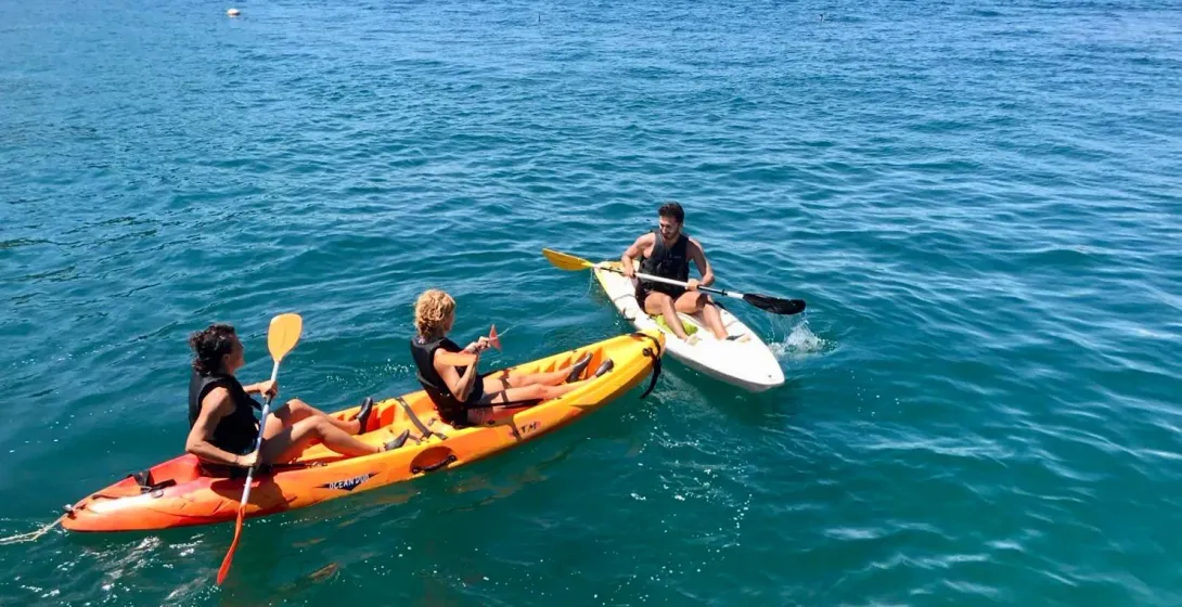 Kayaking tour in Istanbul, Turkey.