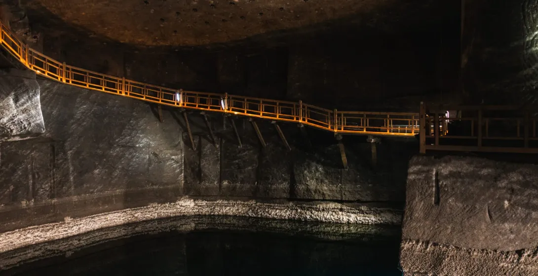 Explore the Wieliczka Salt Mine's stunning underground lake.