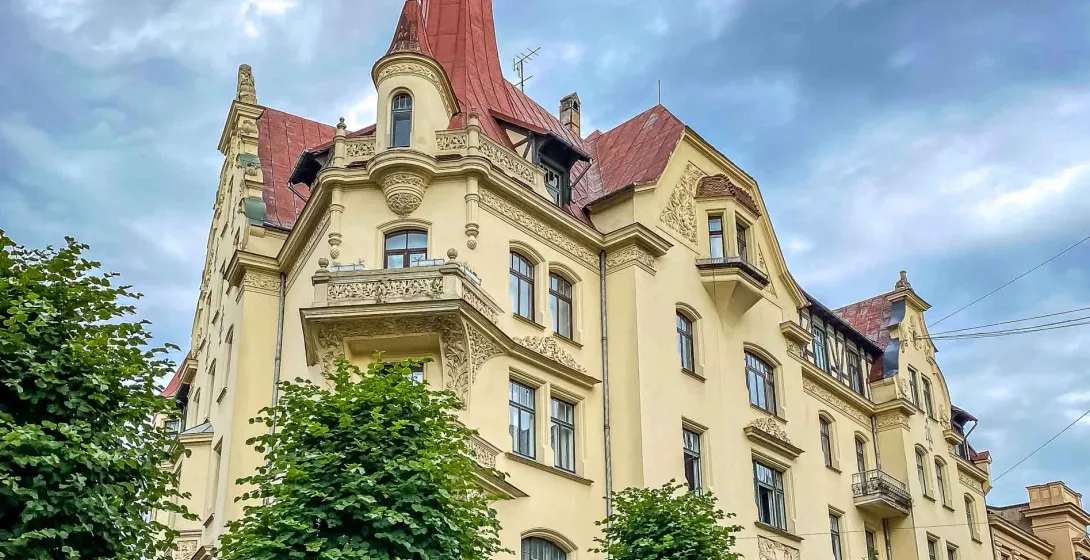 Art Nouveau building in Riga, Latvia.