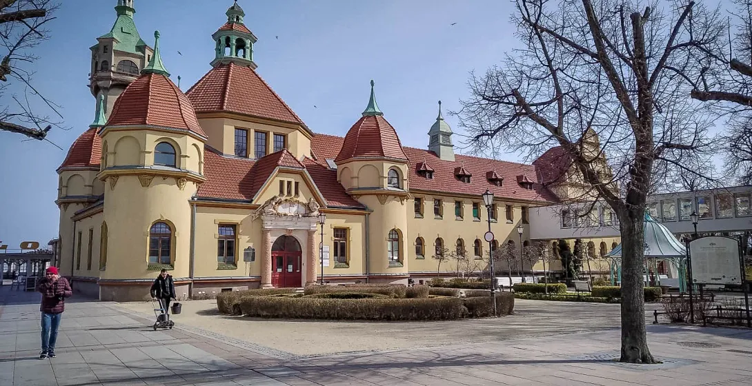 A beautiful historical building in Sopot, Poland.