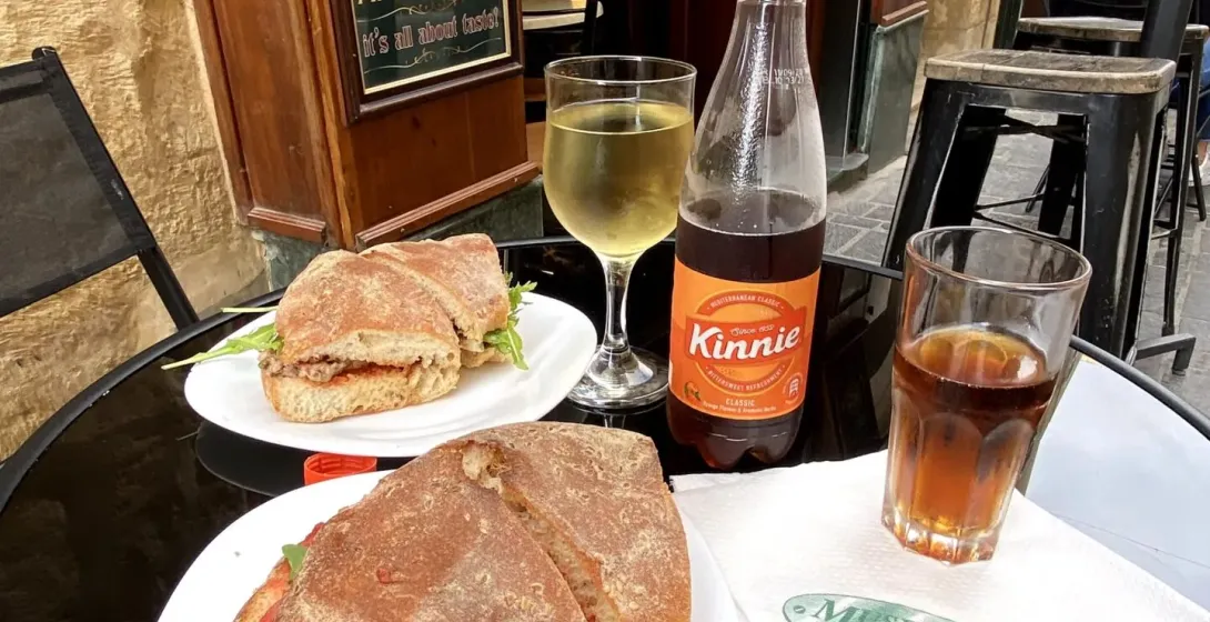 Enjoy delicious Maltese sandwiches and drinks at the Museum Cafe in Valletta.