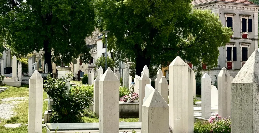 Cemetery in Mostar, Bosnia and Herzegovina