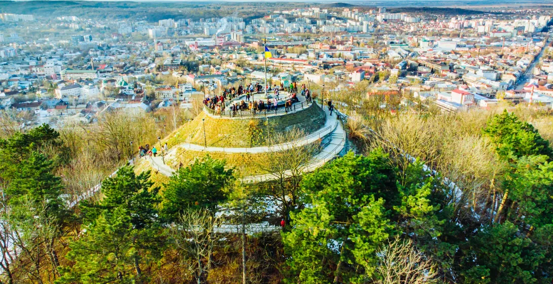 Panoramic view of Lviv from High Castle.