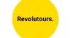 Revoultours logo: a yellow circle with the company name.