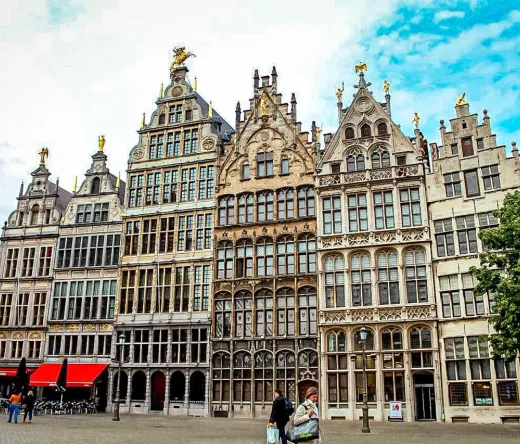 Explore the magnificent guildhalls of Antwerp's Grote Markt.