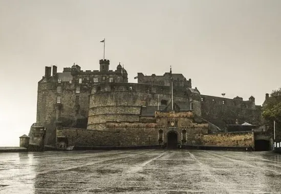 Edinburgh Castle, a historic landmark in Scotland.