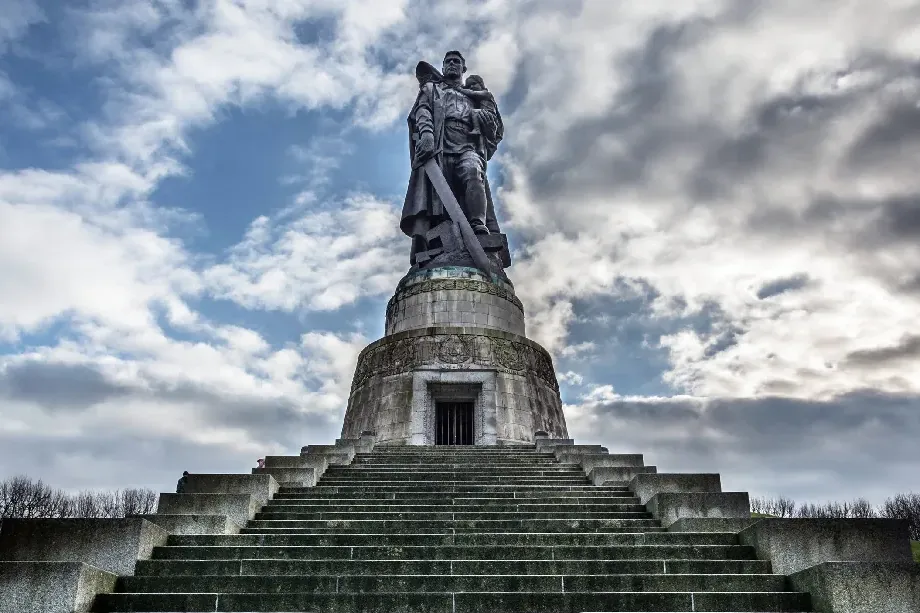 The imposing Soviet War Memorial in Berlin's Tiergarten.