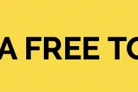 Black text "RIGA FREE TOUR" on a solid yellow background.