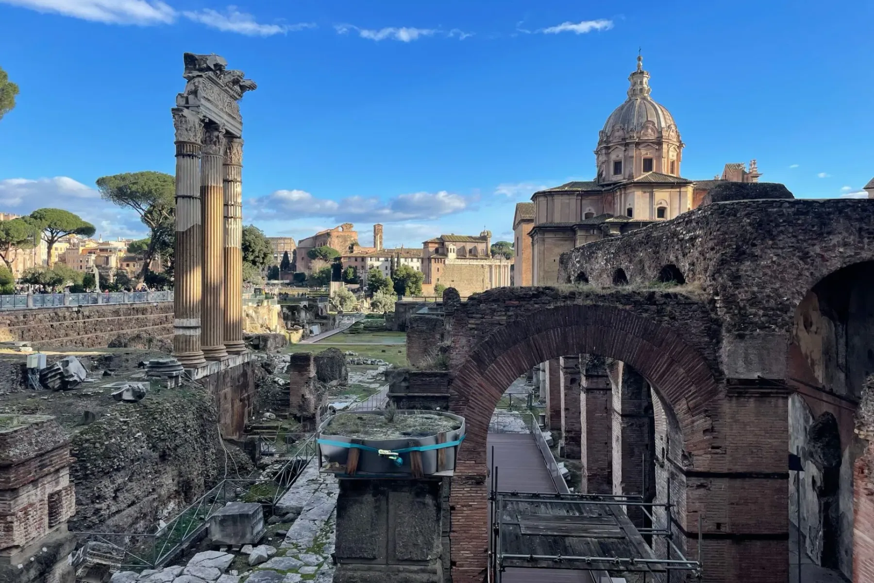 Wander through the awe-inspiring ruins of the Forum of Julius Caesar, a testament of the influence and power.
