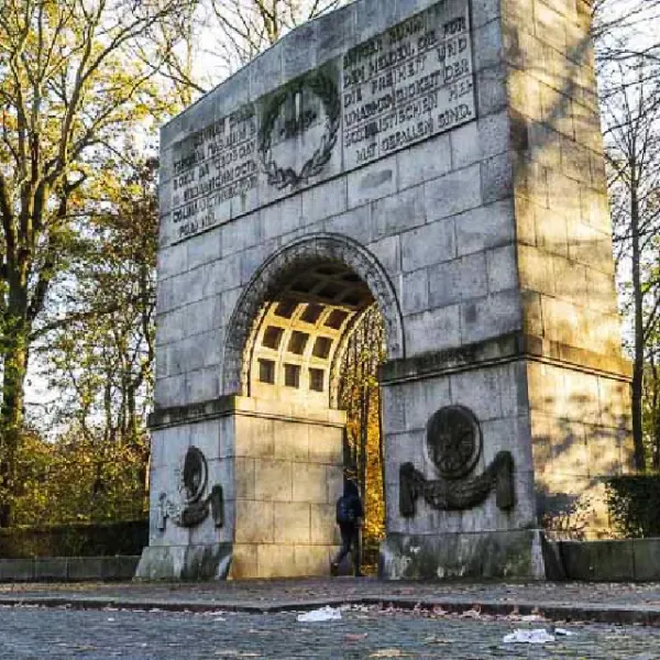 Soviet War Memorial in Berlin's Tiergarten, a poignant historical landmark.