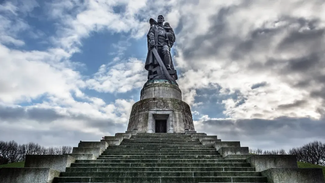 The imposing Soviet War Memorial in Berlin's Tiergarten.