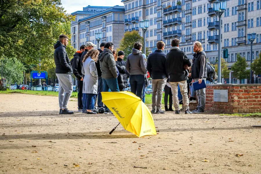 A guided walking tour in Berlin, Germany.
