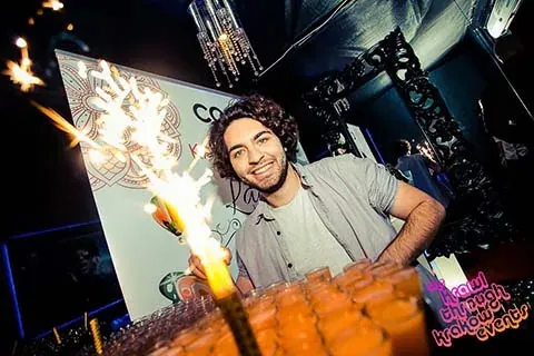 Bartender at a Krakow Cocktail Crawl event.