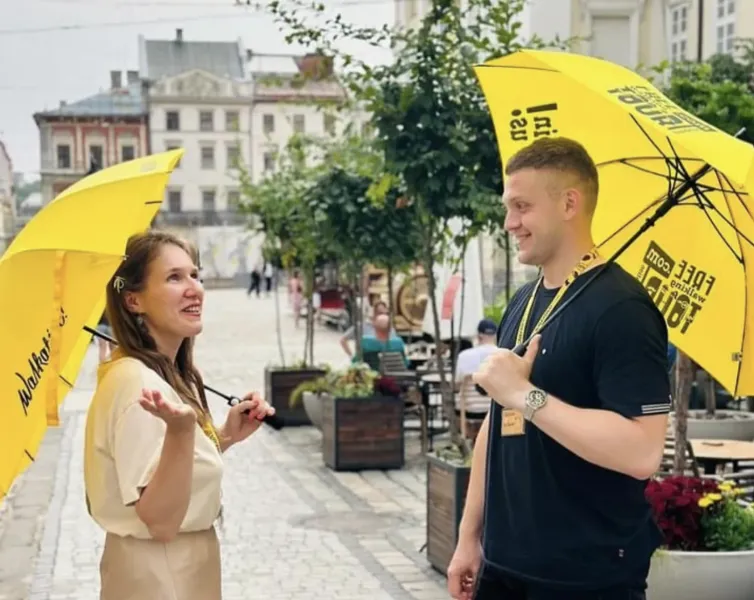 A guided walking tour in Lviv's Old Town.