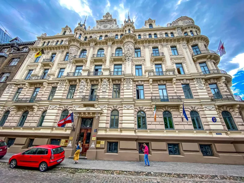 Art Nouveau building in Lviv, Ukraine.
