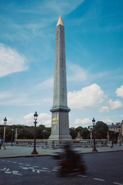 The majestic Luxor Obelisk in Paris' Place de la Concorde.