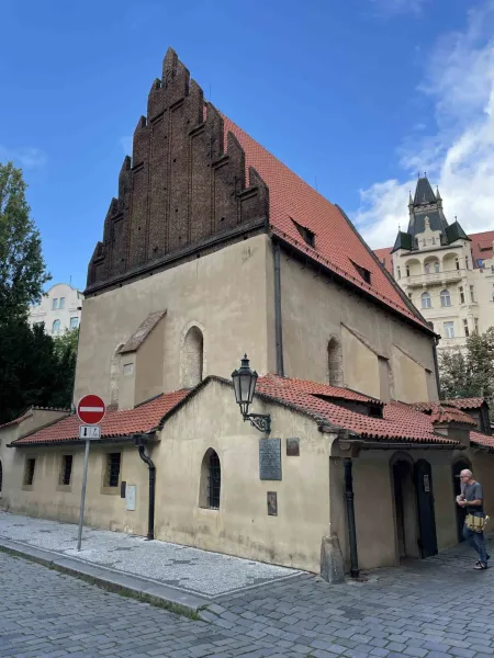 The Old-New Synagogue in Prague's Jewish Quarter, a stunning example of Gothic architecture.