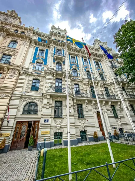 Art Nouveau building in Riga, Latvia.