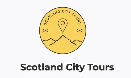 Scotland City Tours logo: a yellow circle with mountains and a location pin.