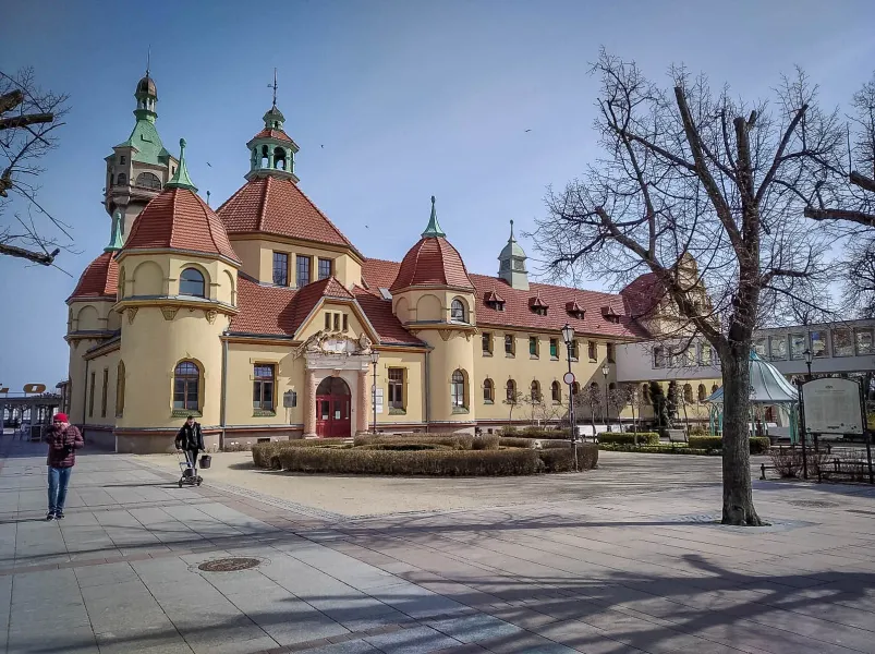 A beautiful historical building in Sopot, Poland.