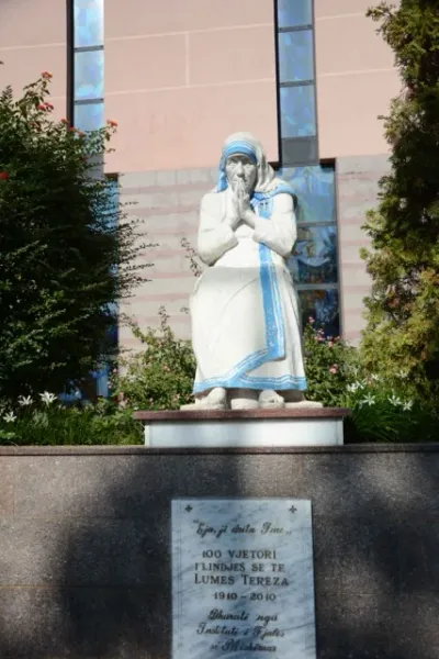Statue of Mother Teresa in Tirana, Albania.