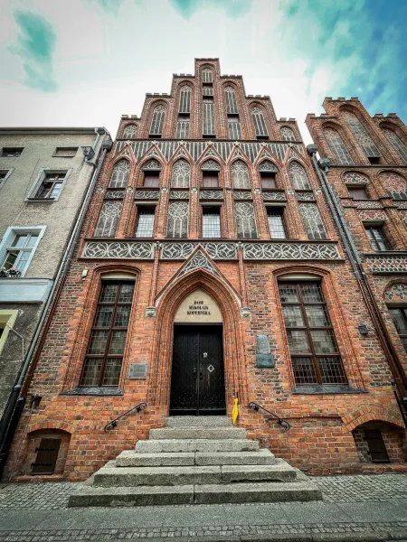 The impressive Nicolaus Copernicus House in Toruń, Poland.