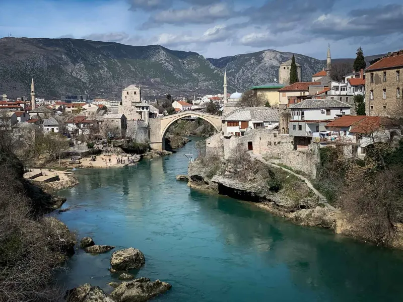Stari Most bridge in Mostar, Bosnia and Herzegovina