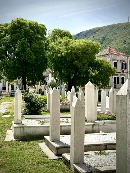 Cemetery in Mostar, Bosnia and Herzegovina