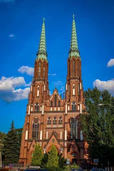 The impressive Sacred Heart Cathedral in Warsaw, Poland.