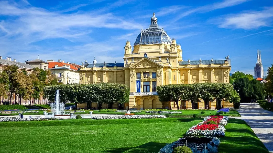 The beautiful Croatian Art Pavilion in Zagreb's Lower Town.