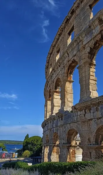 Roman amphitheater in Pula, Croatia.