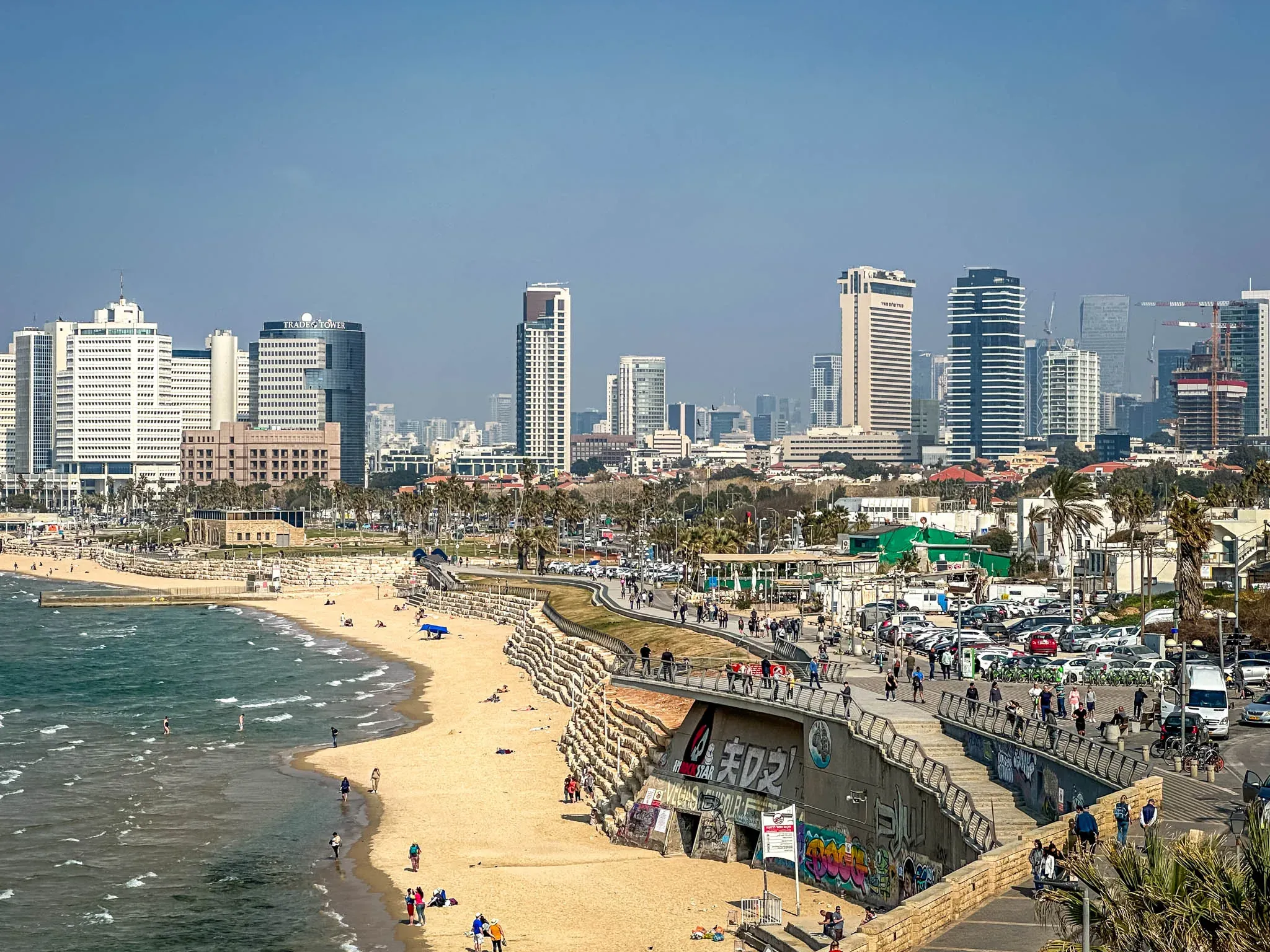 Tel Aviv's stunning beach and skyline.