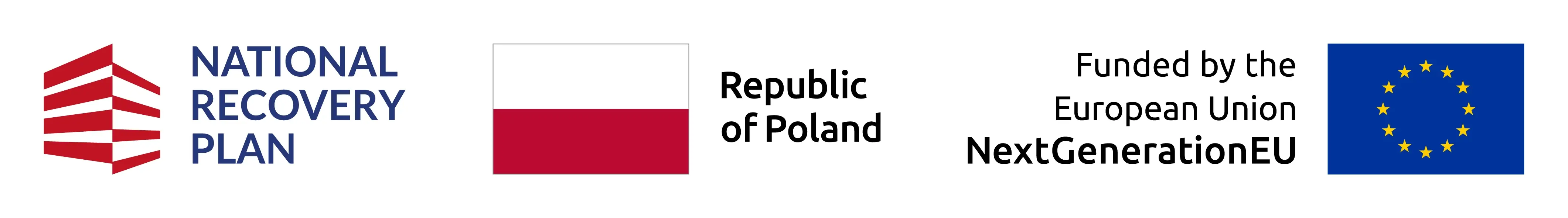 Logos of the National Recovery Plan, the Republic of Poland and the European Union